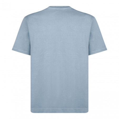 Illusion Blue Crew-Neck T-shirt 2