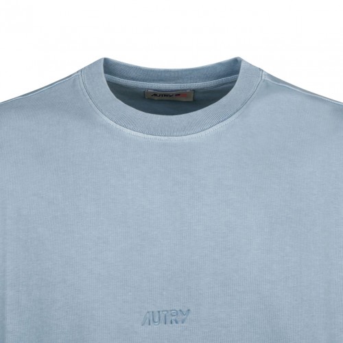 Illusion Blue Crew-Neck T-shirt