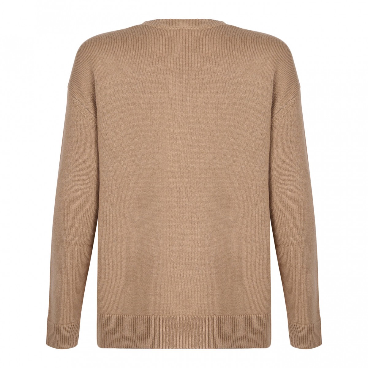 Camel Brown Logo Sequins Pullover
