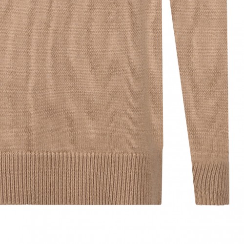 Camel Brown Logo Sequins Pullover