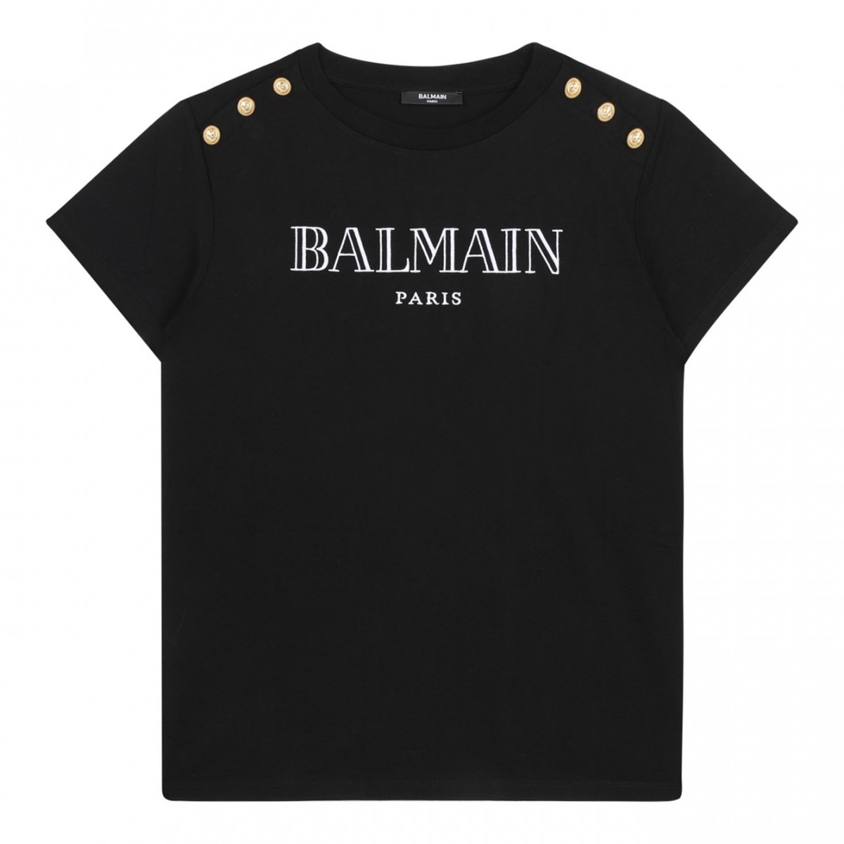 Black Logo Embroidered T-Shirt