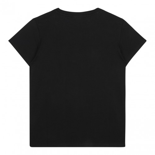 Black Logo Embroidered T-Shirt 2