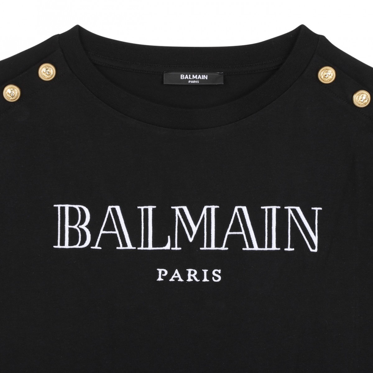 Black Logo Embroidered T-Shirt