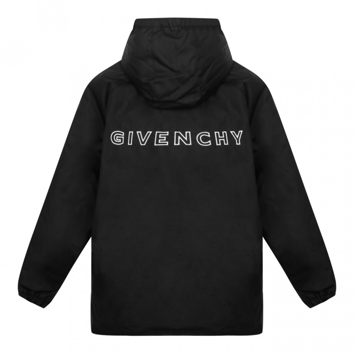 Black Logo Embroidered Coat