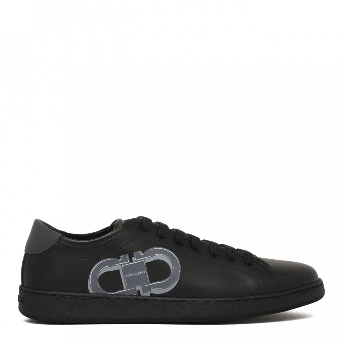 Black Double Gancini Sneakers