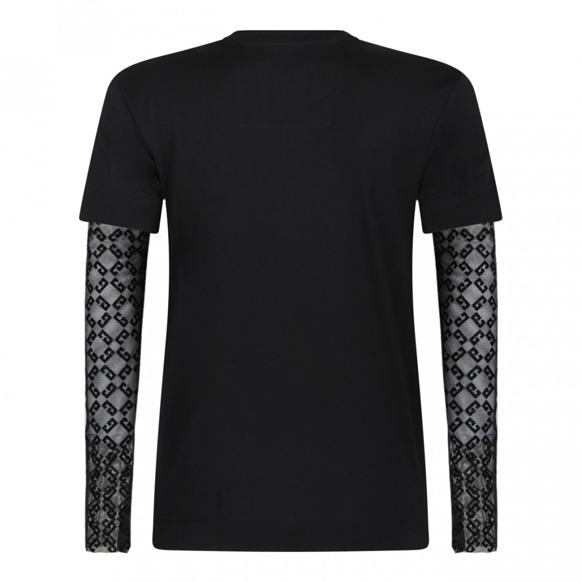 Black Overlapped T-Shirt