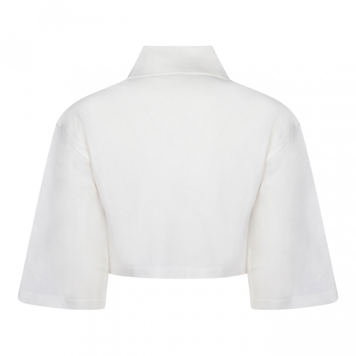 White Cropped Polo Shirt