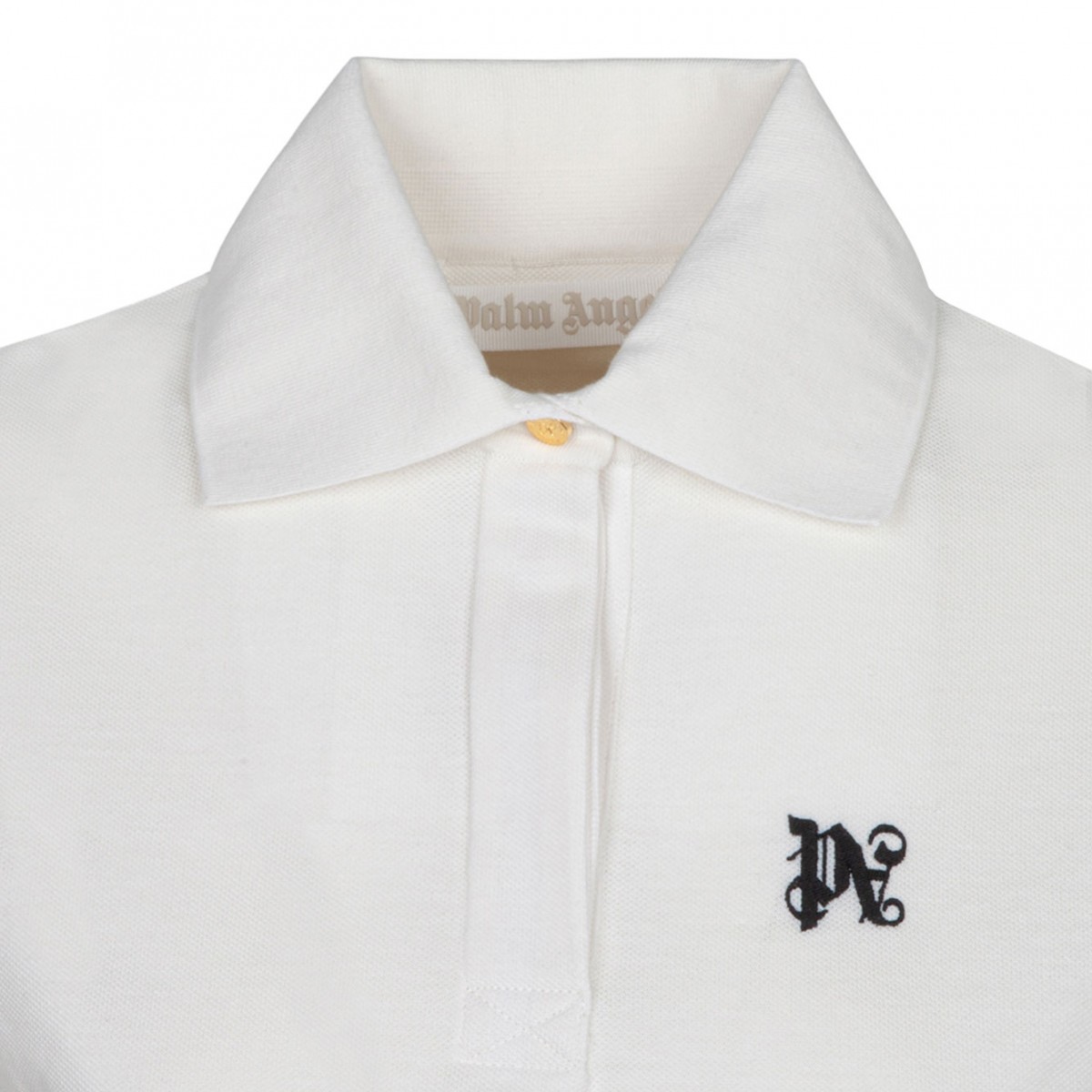 White Cropped Polo Shirt