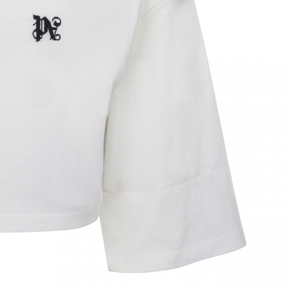 White Cropped Polo Shirt