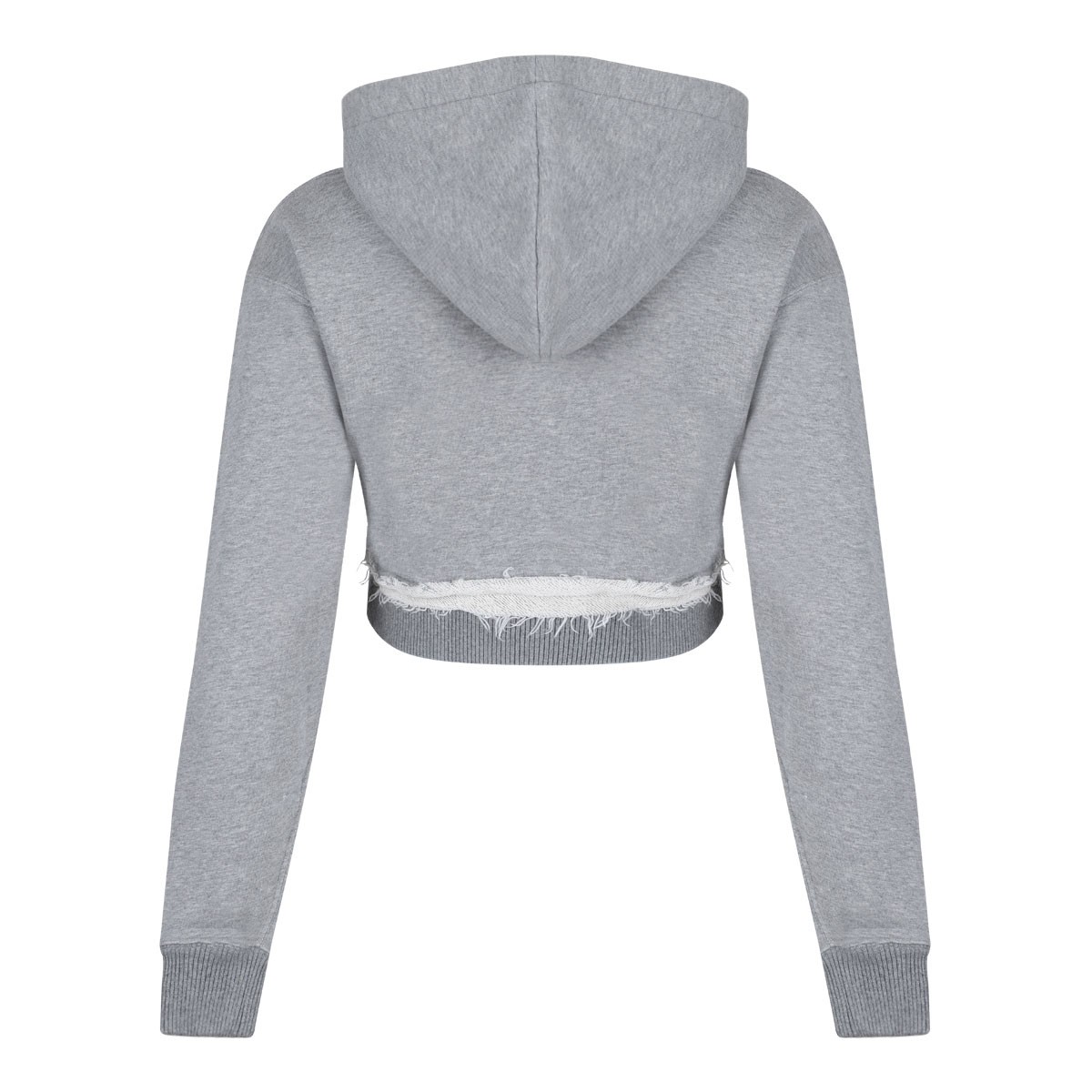 Light Grey Logo Embroidered Hoodie