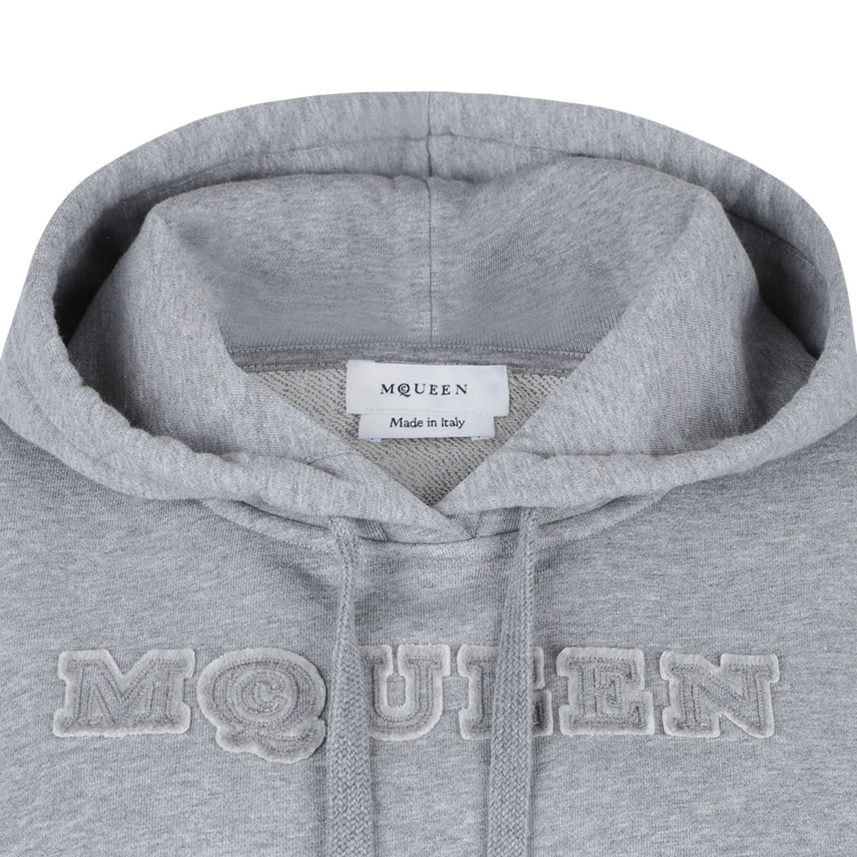 Light Grey Logo Embroidered Hoodie