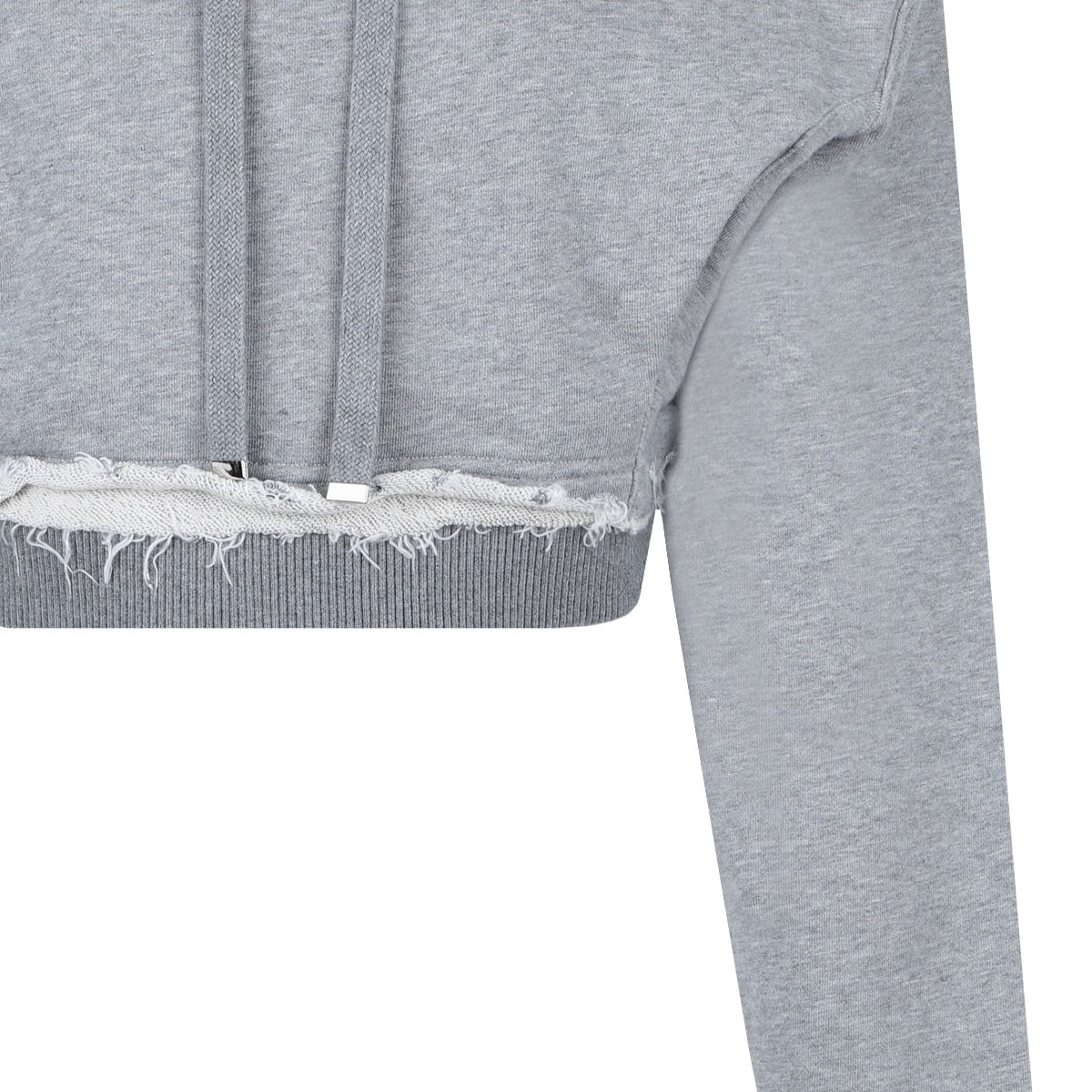 Light Grey Logo Embroidered Hoodie
