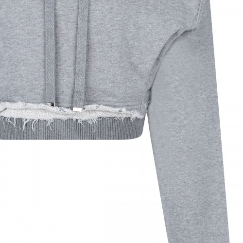 Light Grey Logo Embroidered Hoodie