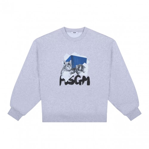 Light Grey Logo Print Sweatshirt
