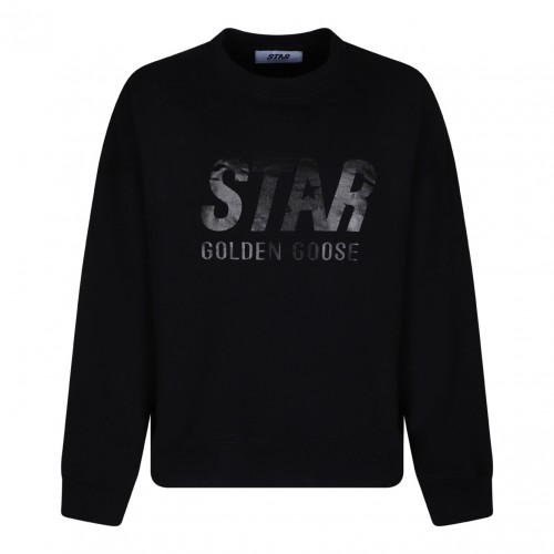 Black Logo Print Sweatshirt