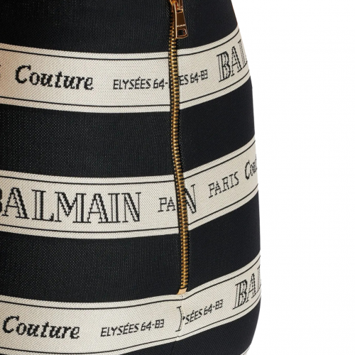 Black Short Jacquard Skirt