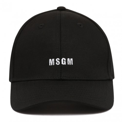 Black Logo Embroidered Cap