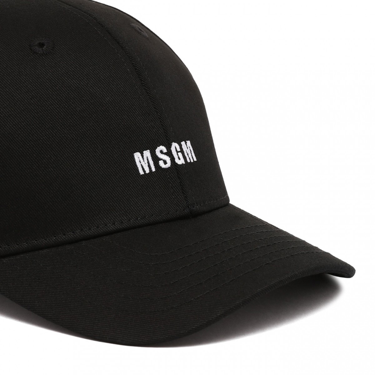 Black Logo Embroidered Cap