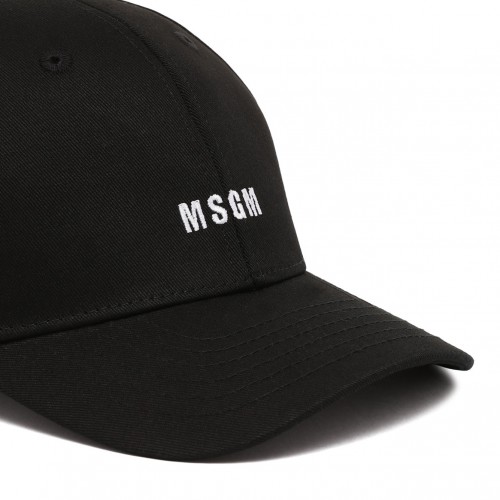 Black Logo Embroidered Cap