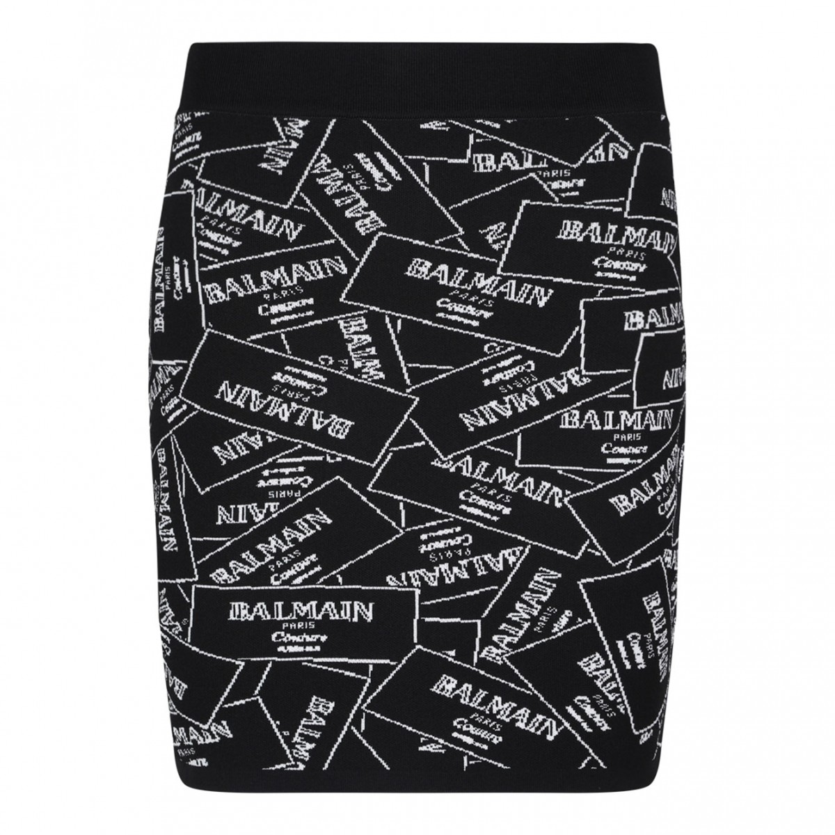 Black Jacquard Pattern Skirt