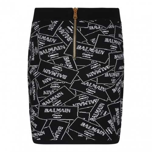 Black Jacquard Pattern Skirt 2