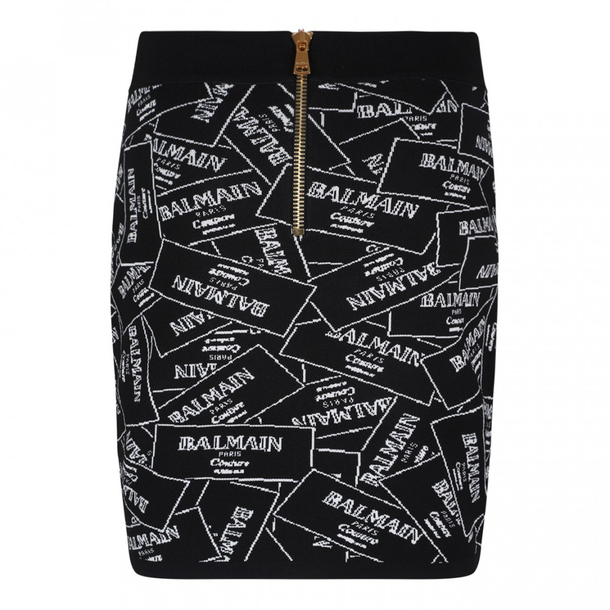 Black Jacquard Pattern Skirt