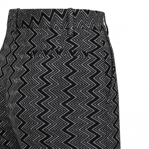 Black and Silver Crop Pants