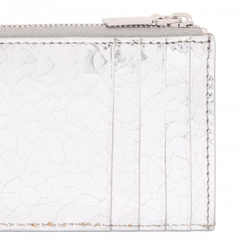 Silver Sling Zip Around Pouch