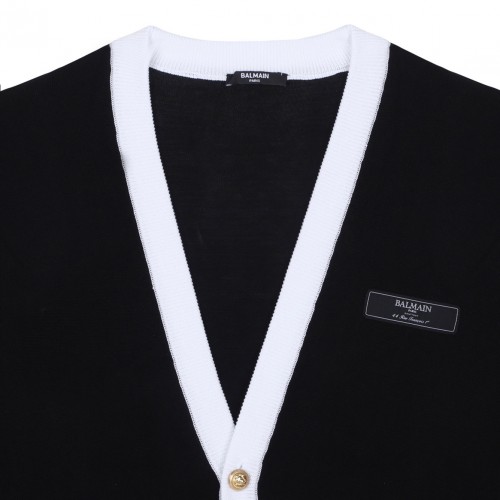 Black Two Tone Cardigan