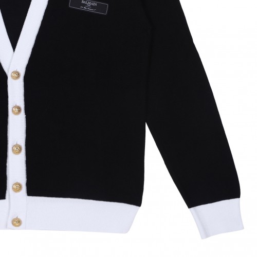 Black Two Tone Cardigan