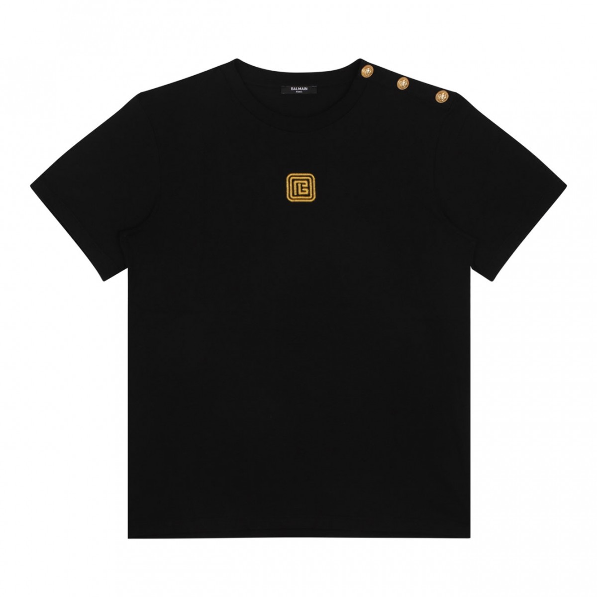Black Embroidered Logo T-Shirt