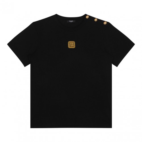 Black Embroidered Logo T-Shirt