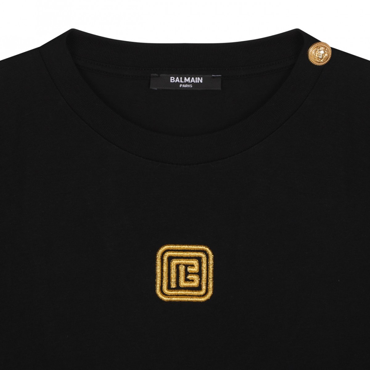 Black Embroidered Logo T-Shirt