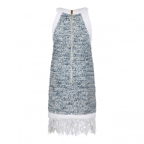 Fringed Tweed Minidress