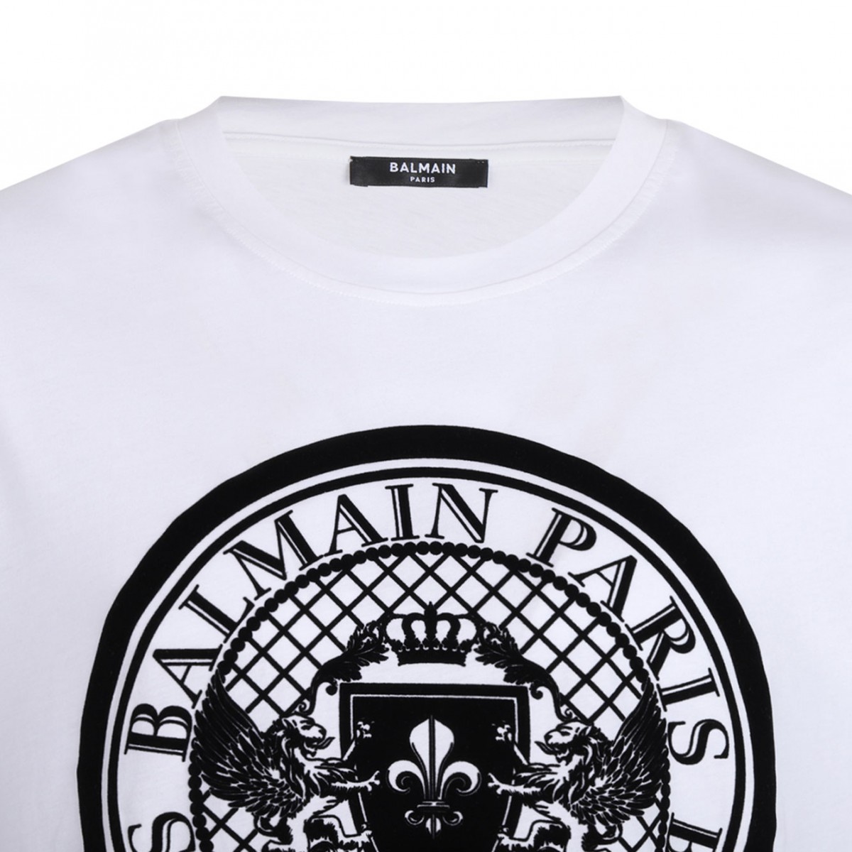 White Flocked Coin T-Shirt