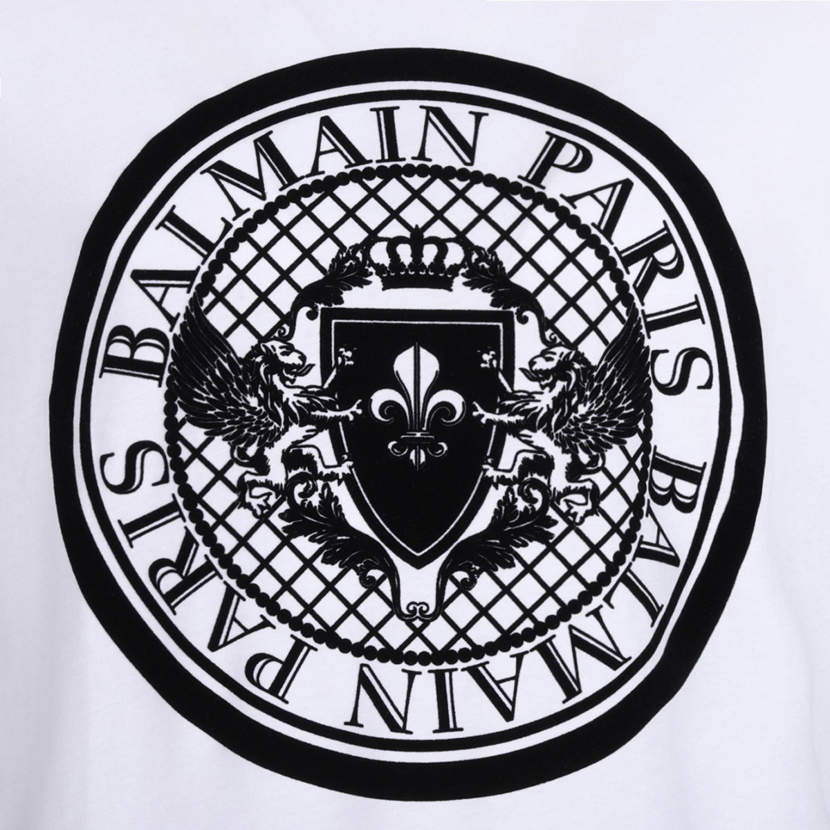 White Flocked Coin T-Shirt