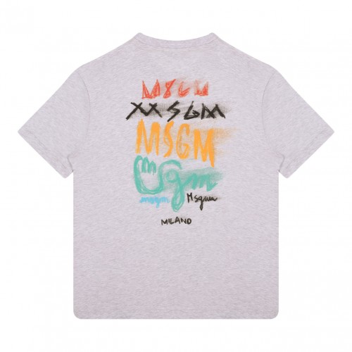 Light Grey Logo Print T-Shirt