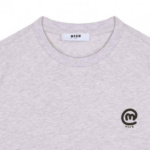 Light Grey Logo Print T-Shirt