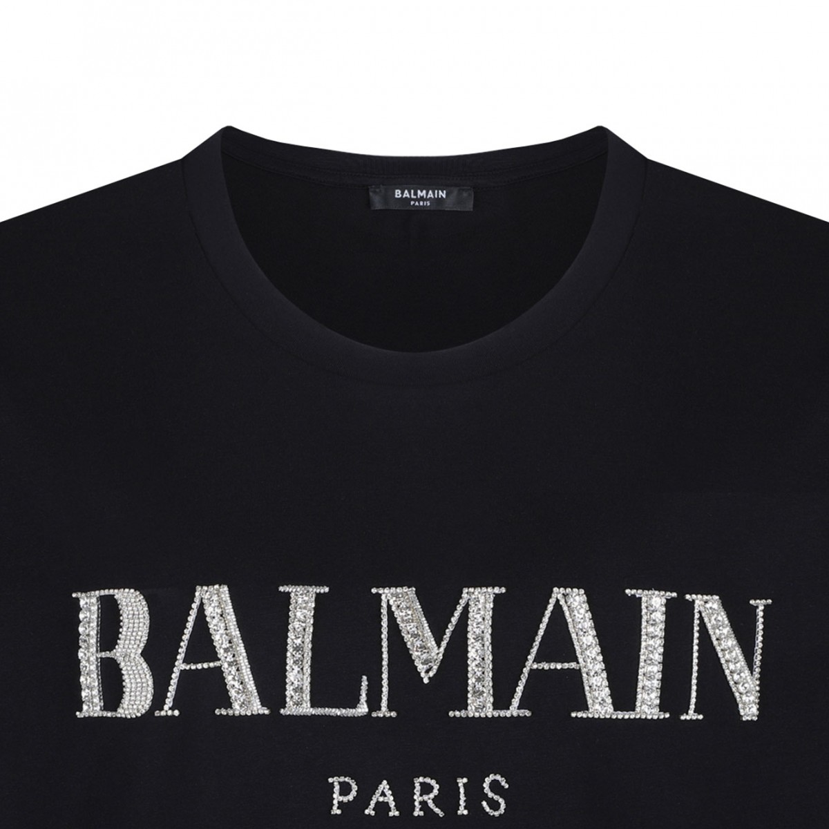 Black Vintage Crystal Embellished T-Shirt