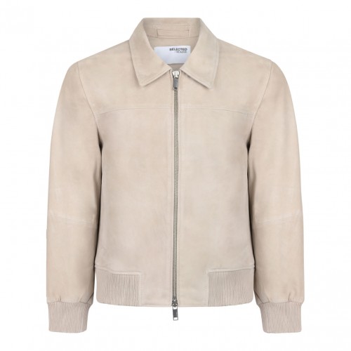 Light Beige Suede Jacket