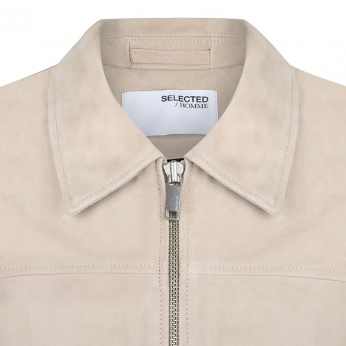 Light Beige Suede Jacket