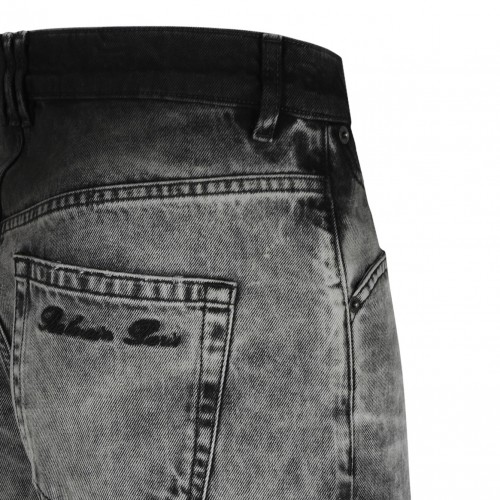 Dark Grey Straight Leg Jeans