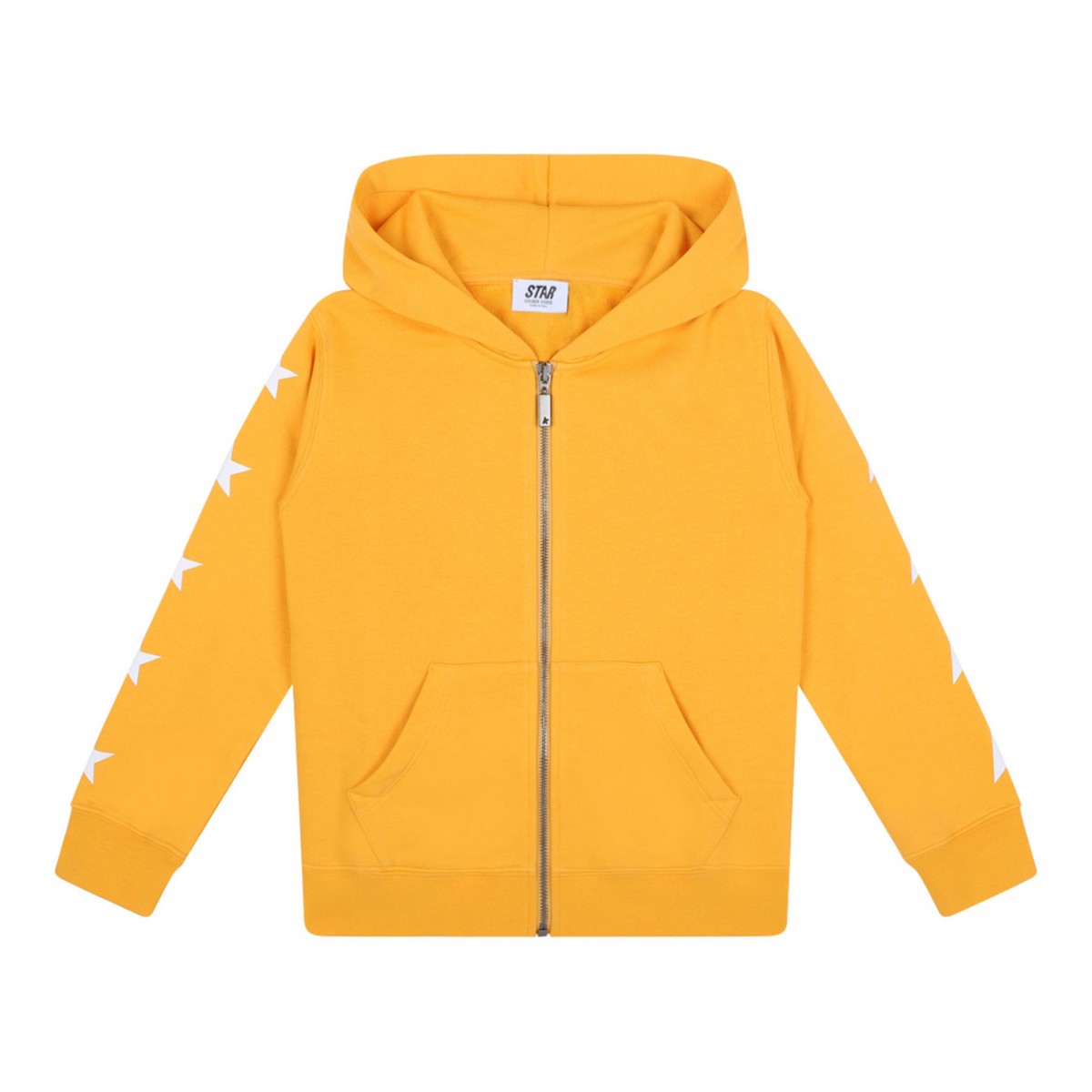 Warm Apricot Star Print Hoodie