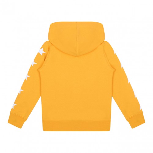 Warm Apricot Star Print Hoodie