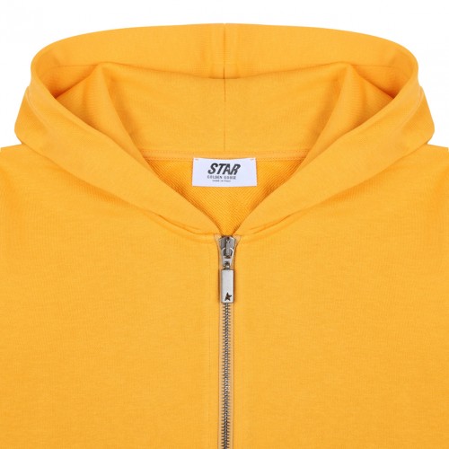 Warm Apricot Star Print Hoodie