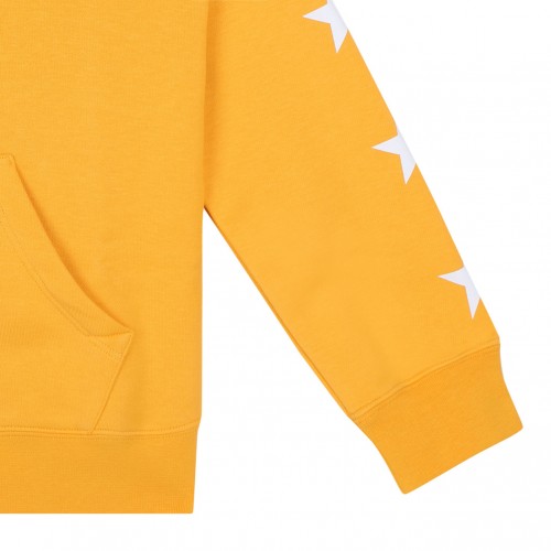 Warm Apricot Star Print Hoodie