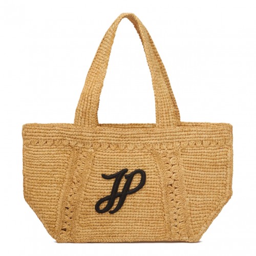 Beige Small JP Tote Bag