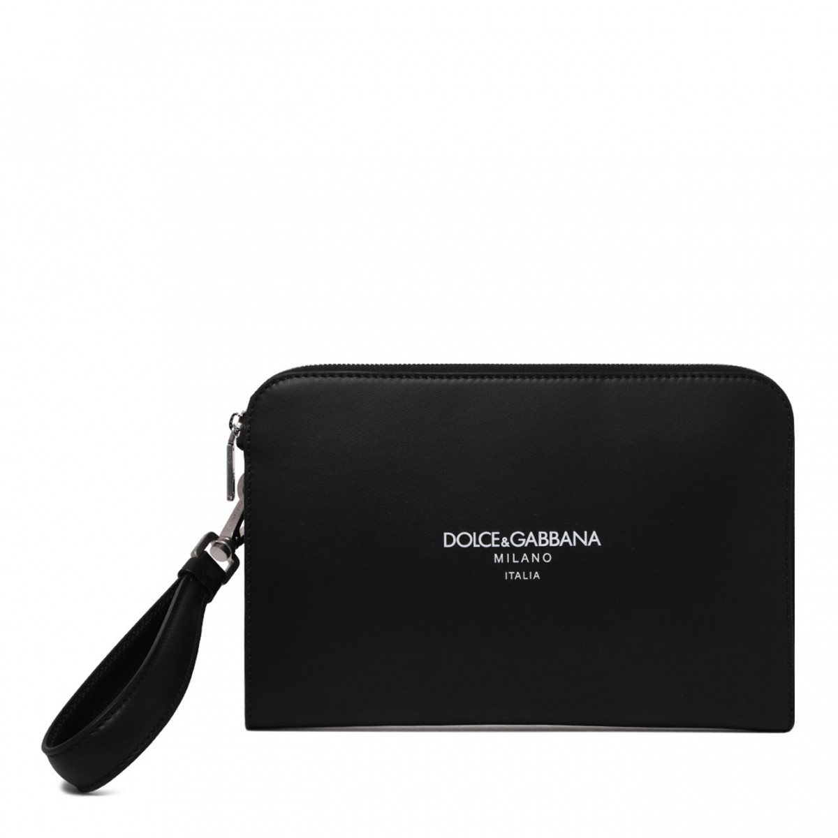 Black Leather Clutch Bag