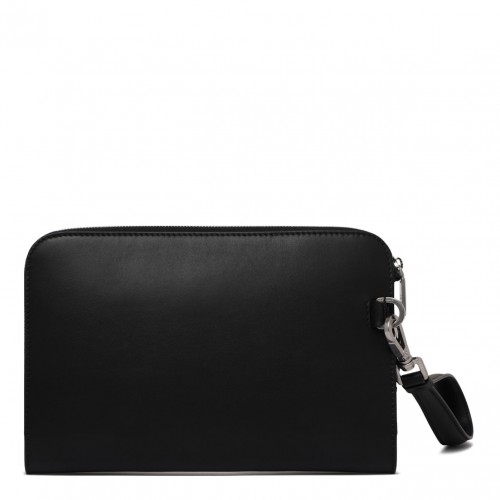 Black Leather Clutch Bag 2