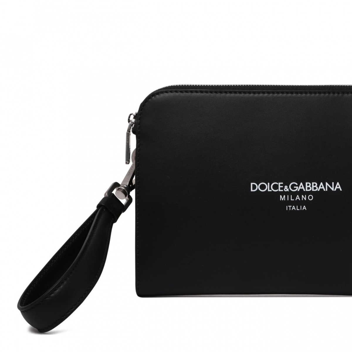 Black Leather Clutch Bag